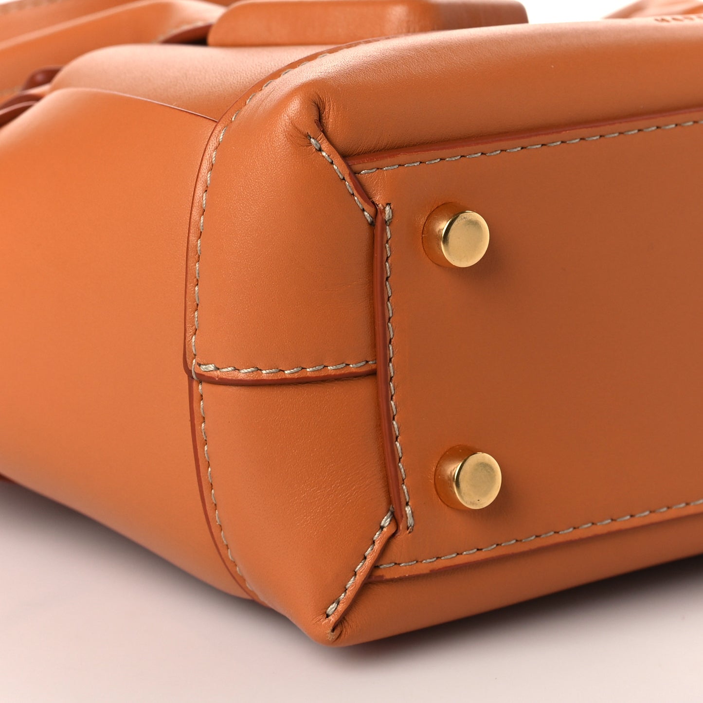 French Calfskin Maxi Intrecciato Mini Arco Clay