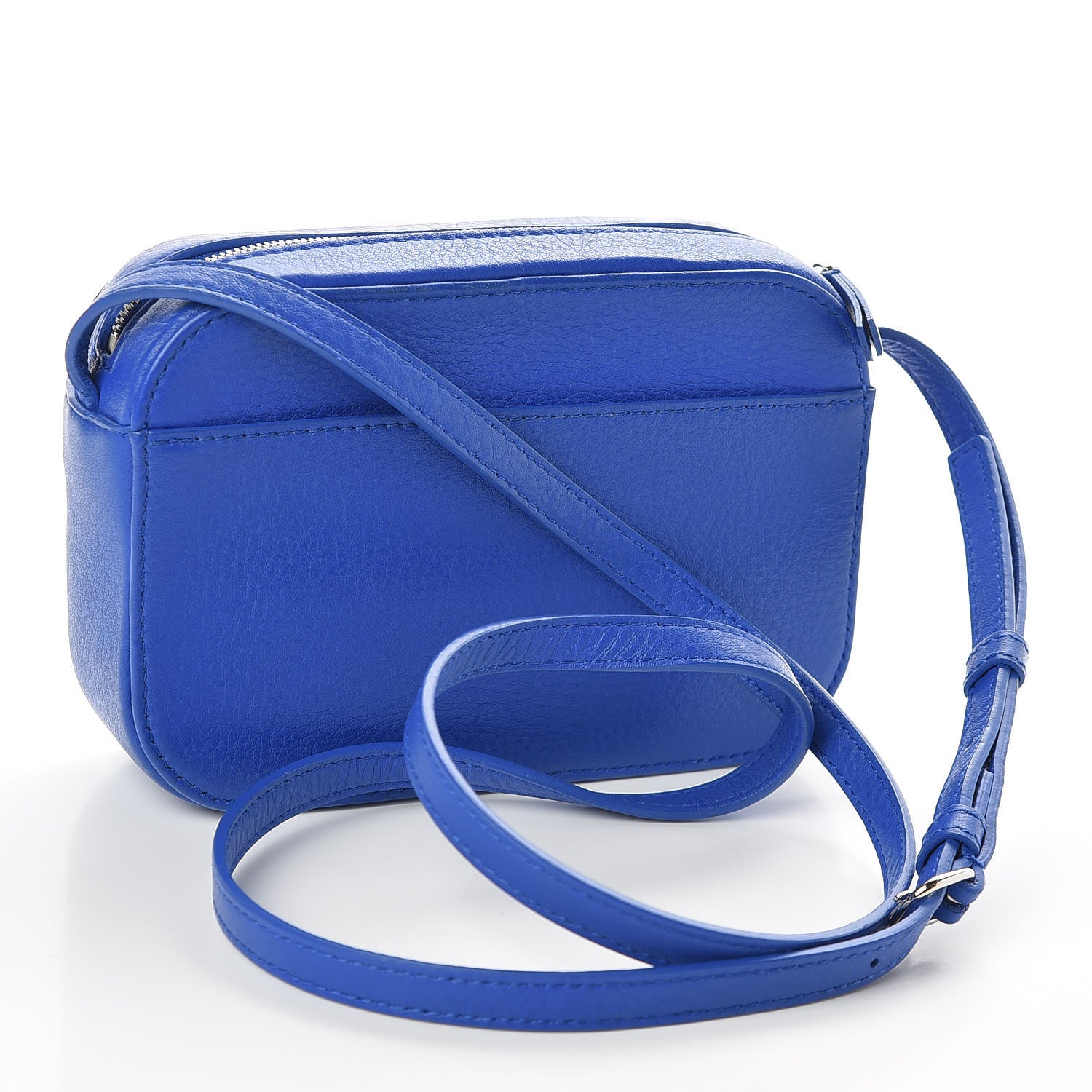 Balenciaga Smooth Calfskin Logo XS Everyday Camera Bag Bleu Prim White 2 of 8