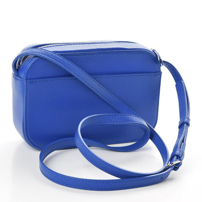 Balenciaga Smooth Calfskin Logo XS Everyday Camera Bag Bleu Prim White 2 of 8