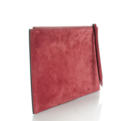 Gucci GG Supreme Monogram Blooms Suede Large Zip Pouch Beige Multicolor Dry Rose 3 of 6