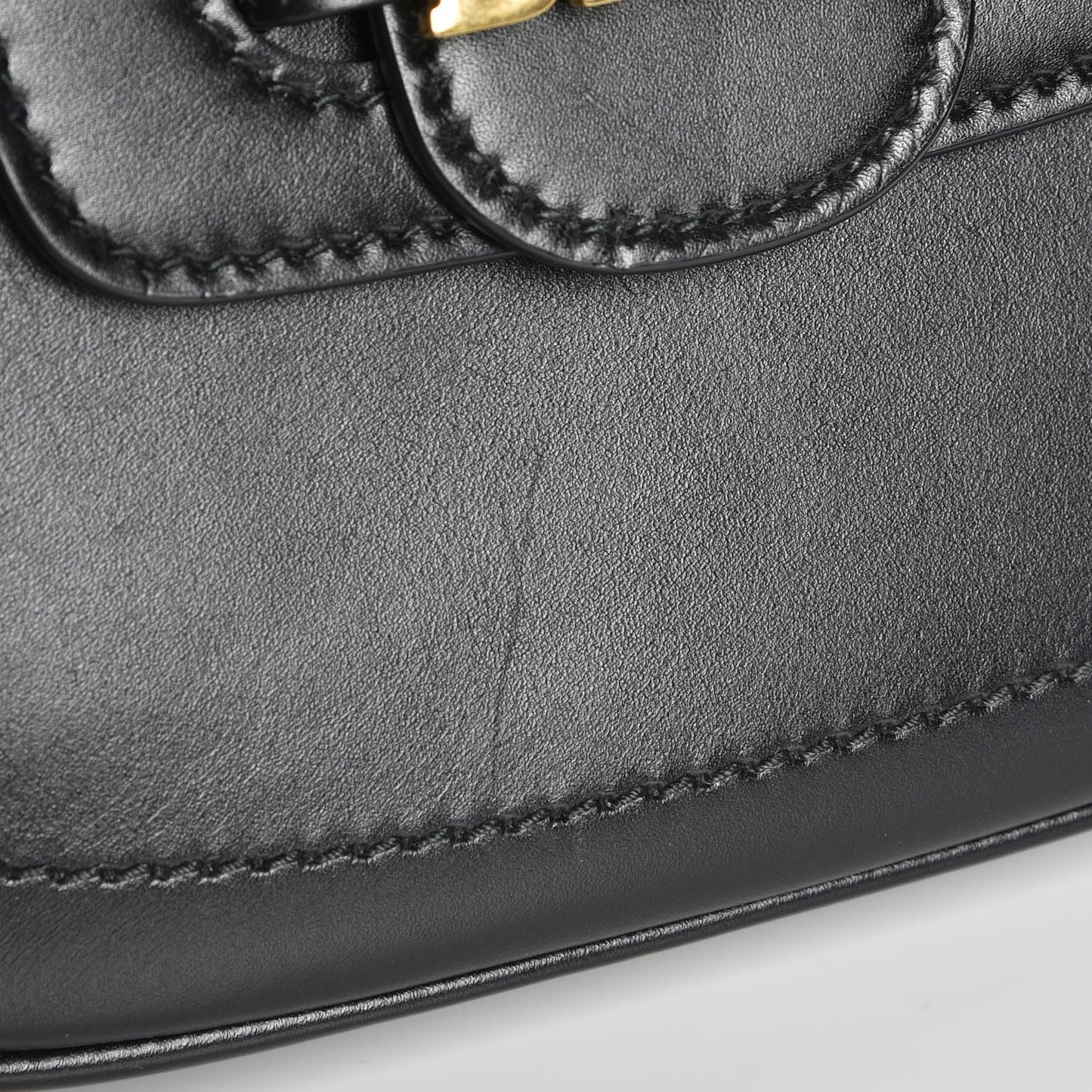 Calfskin D Fence Saddle Bag Black