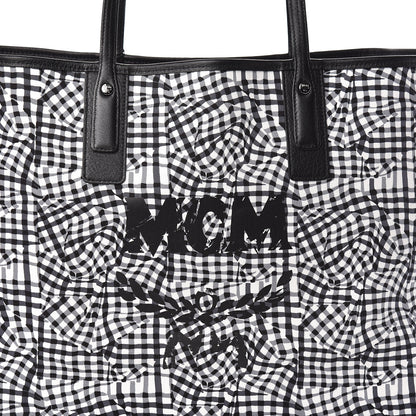 MCM Visetos Large Liz Reversible Shopper Tote Black 19 of 19