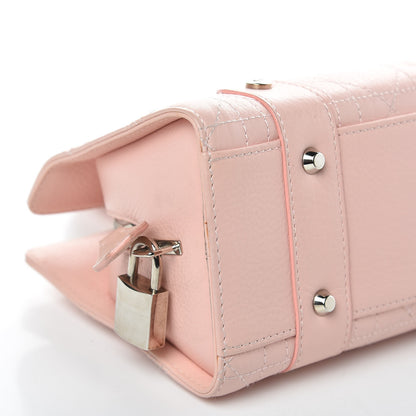 Christian Dior Calfskin Cannage Stitched Small East West Lady Dior Rose Clair 12 of 13
