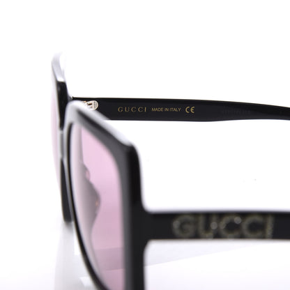 Gucci Crystal Square Frame GG Sunglasses GG0418S Black Pink 5 of 8