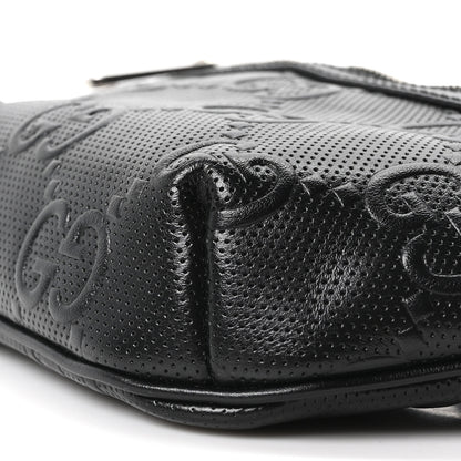 Gucci Calfskin GG Tennis Embossed Belt Bag Black 19 of 19