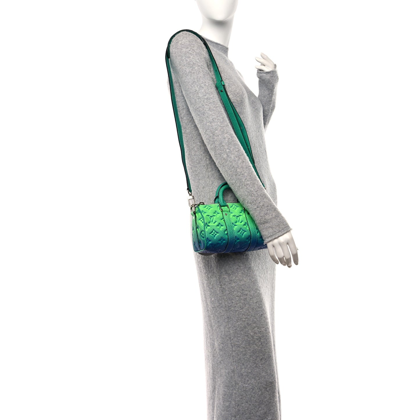 Taurillon Illusion Keepall XS Bleu Vert