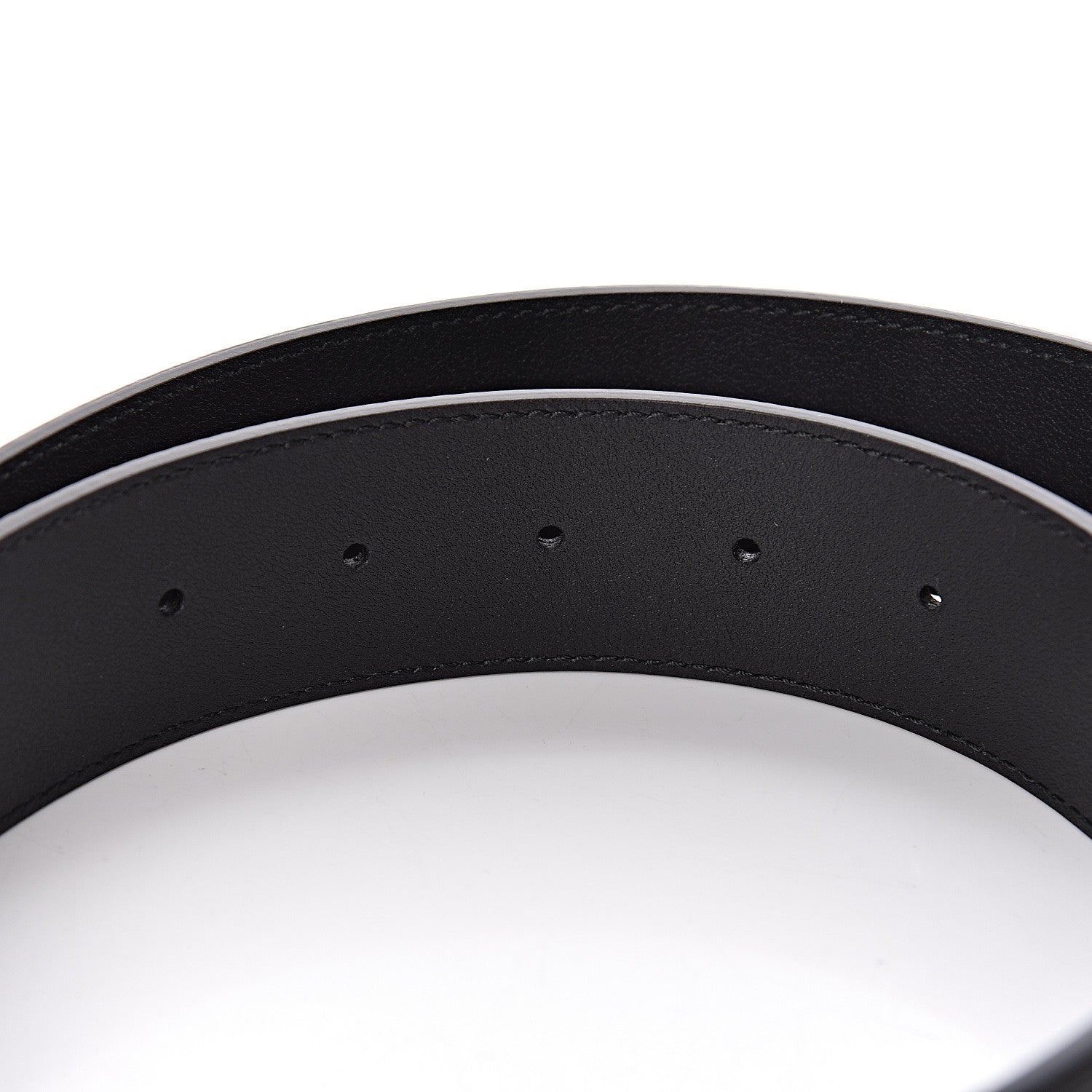 Gucci Textured Calfskin Double G 40mm Belt 80 32 Black 5 of 6