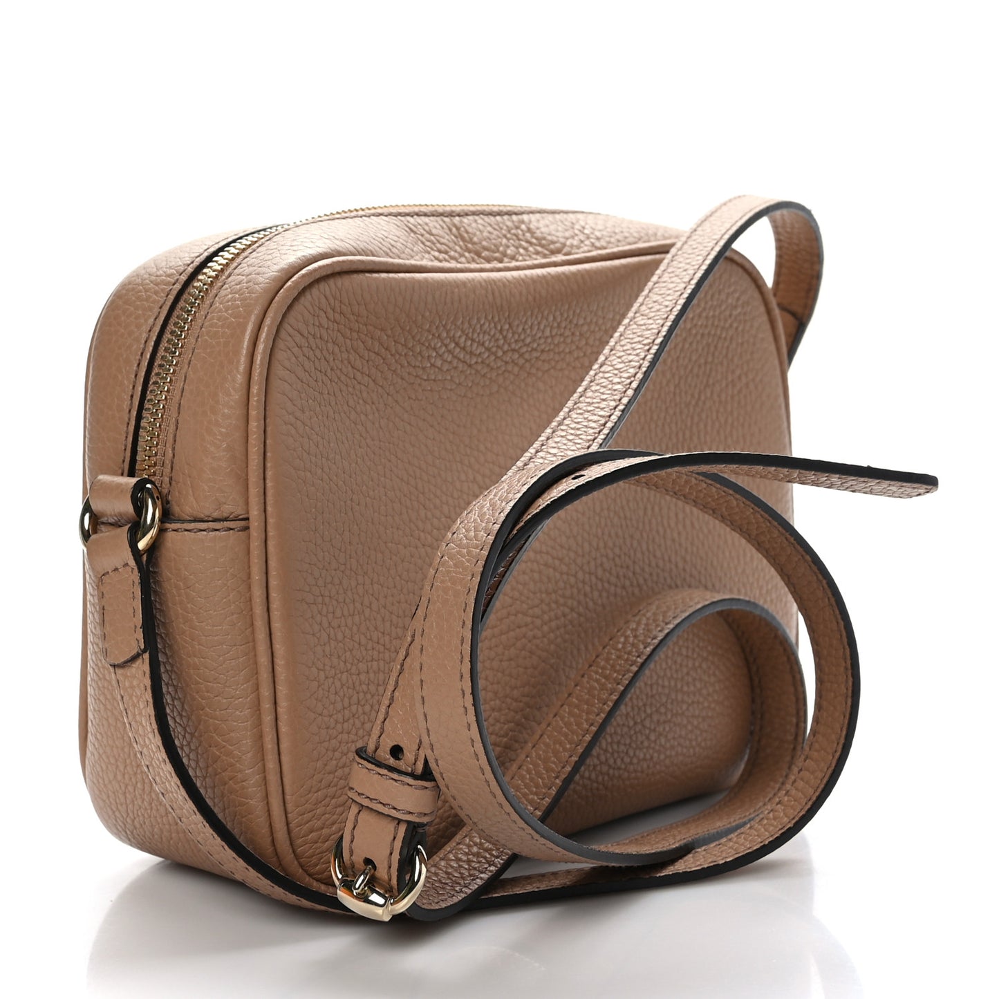 Pebbled Calfskin Small Soho Disco Bag Camelia
