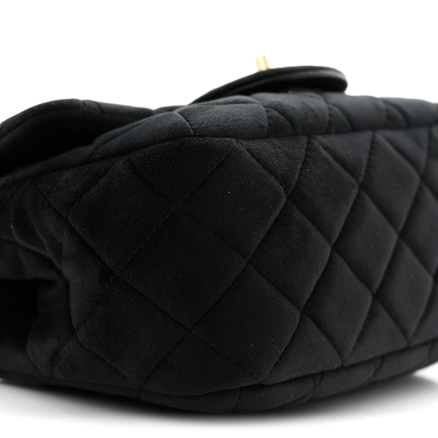 Chanel Velvet Quilted Mini Square Pearl Crush Flap Black 9 of 10