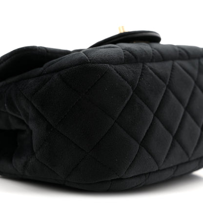 Chanel Velvet Quilted Mini Square Pearl Crush Flap Black 9 of 10