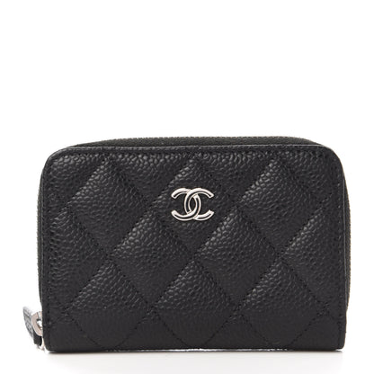 Chanel Caviar Quilted Zip Coin Purse Black 1 of 10