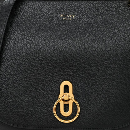 Mulberry Small Classic Grain Calfskin Amberley Satchel Black 7 of 10