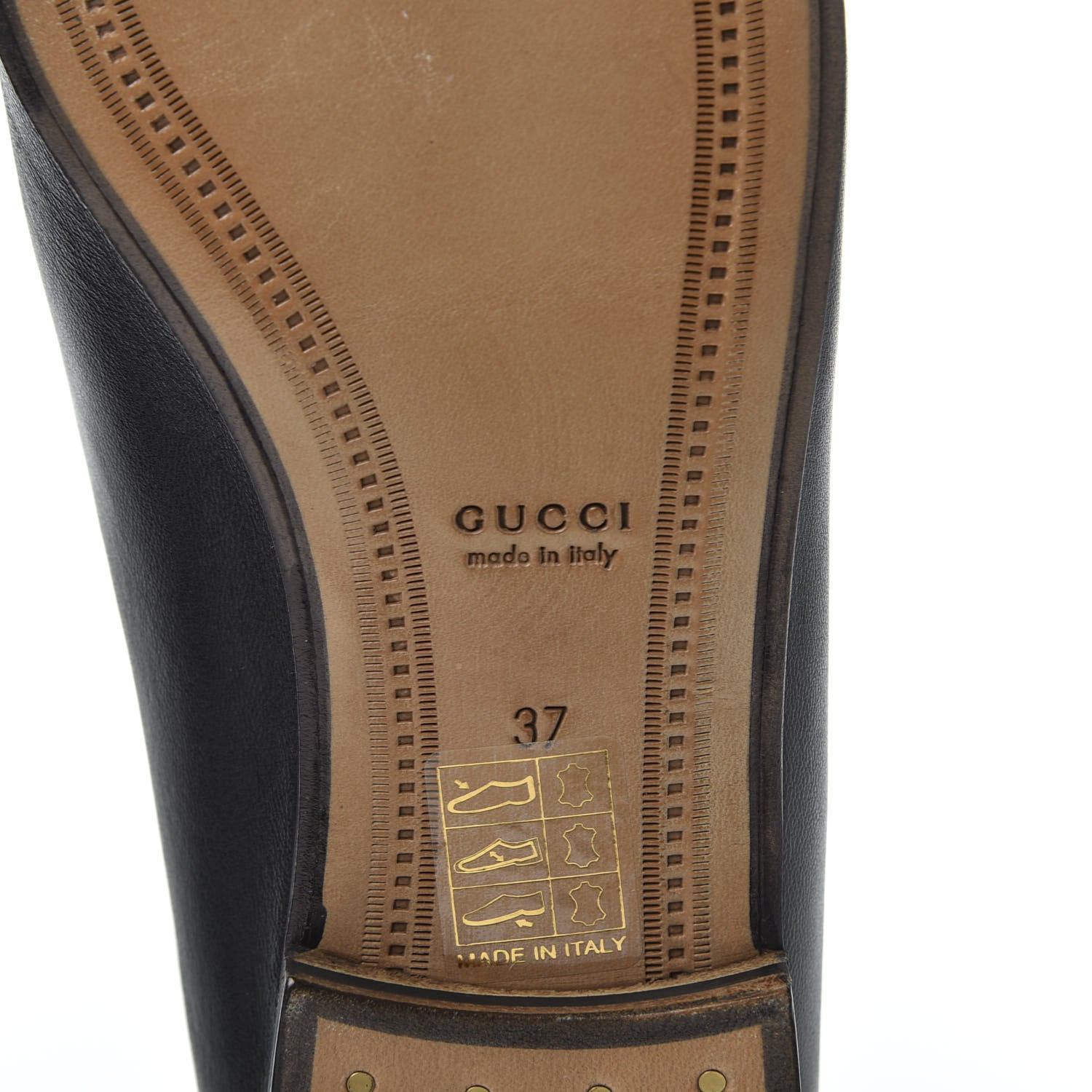 Gucci Lambskin Womens Brixton Horsebit Loafers 37 Black 8 of 11