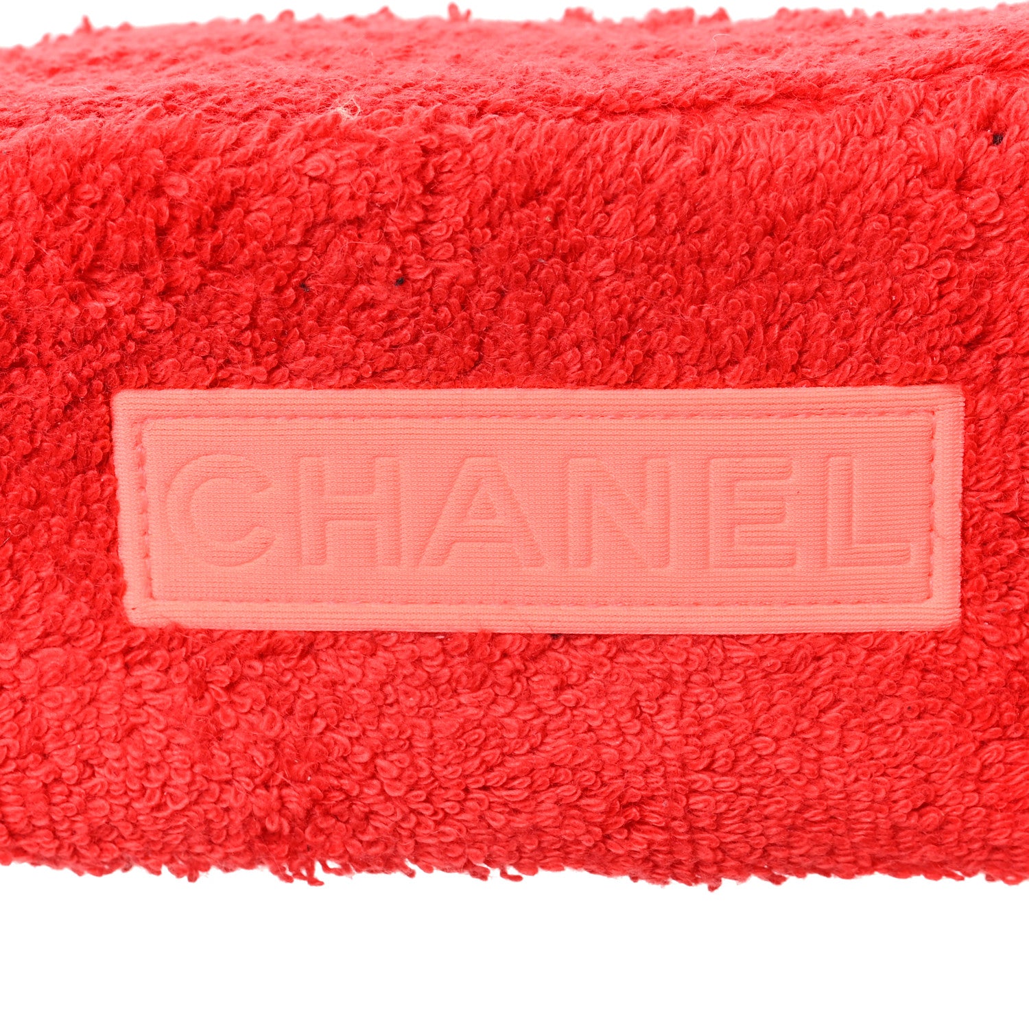 Chanel Terry CC Flat Mules Sandals 37 Dark Red Orange 8 of 9