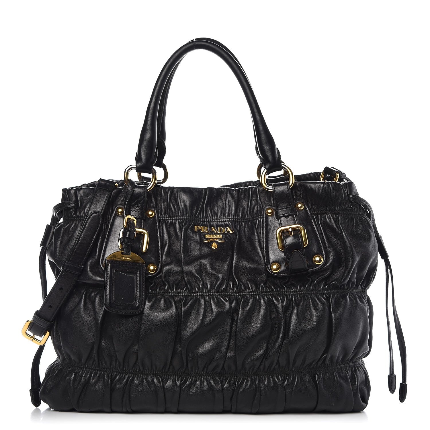 Prada Nappa Gaufre Tote Black 1 of 17