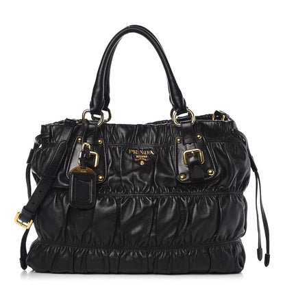 Prada Nappa Gaufre Tote Black 1 of 17
