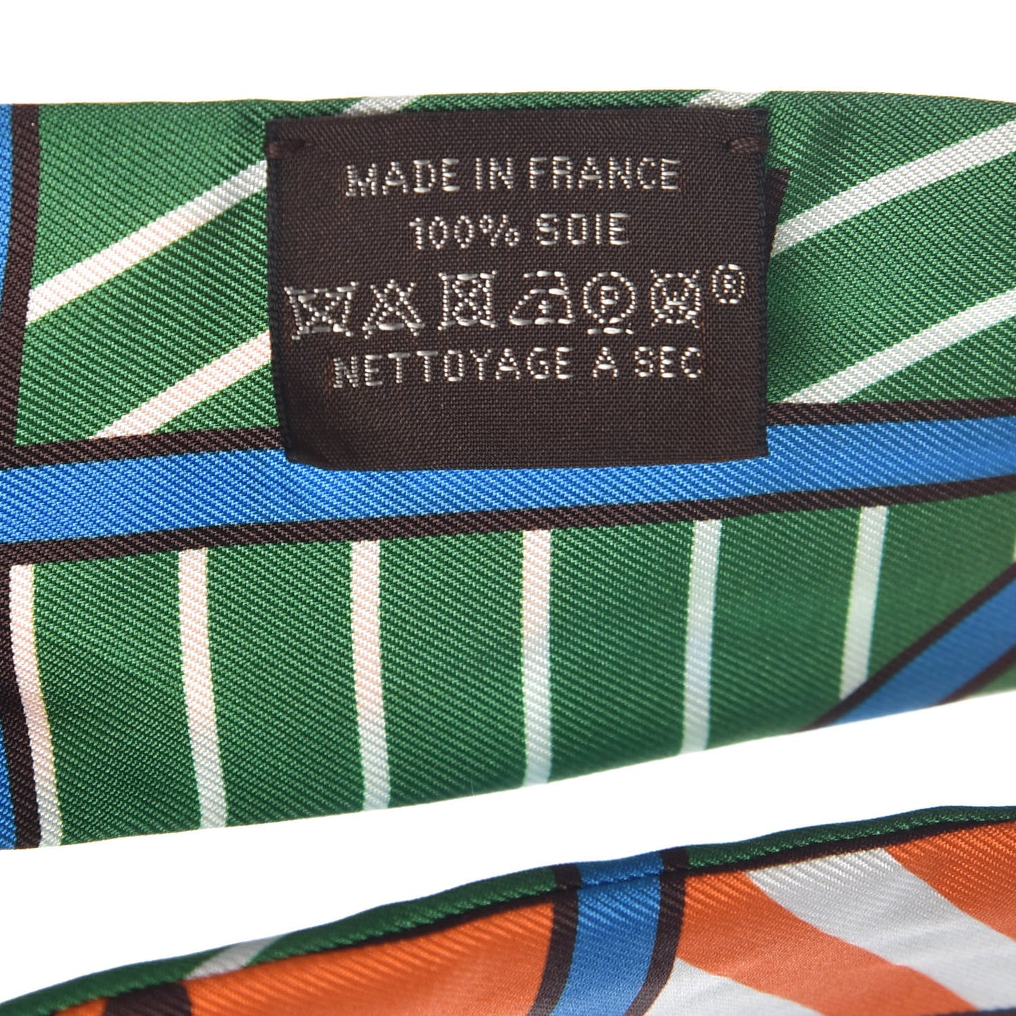 Silk Quadrige Twilly Orange Vert Ebene