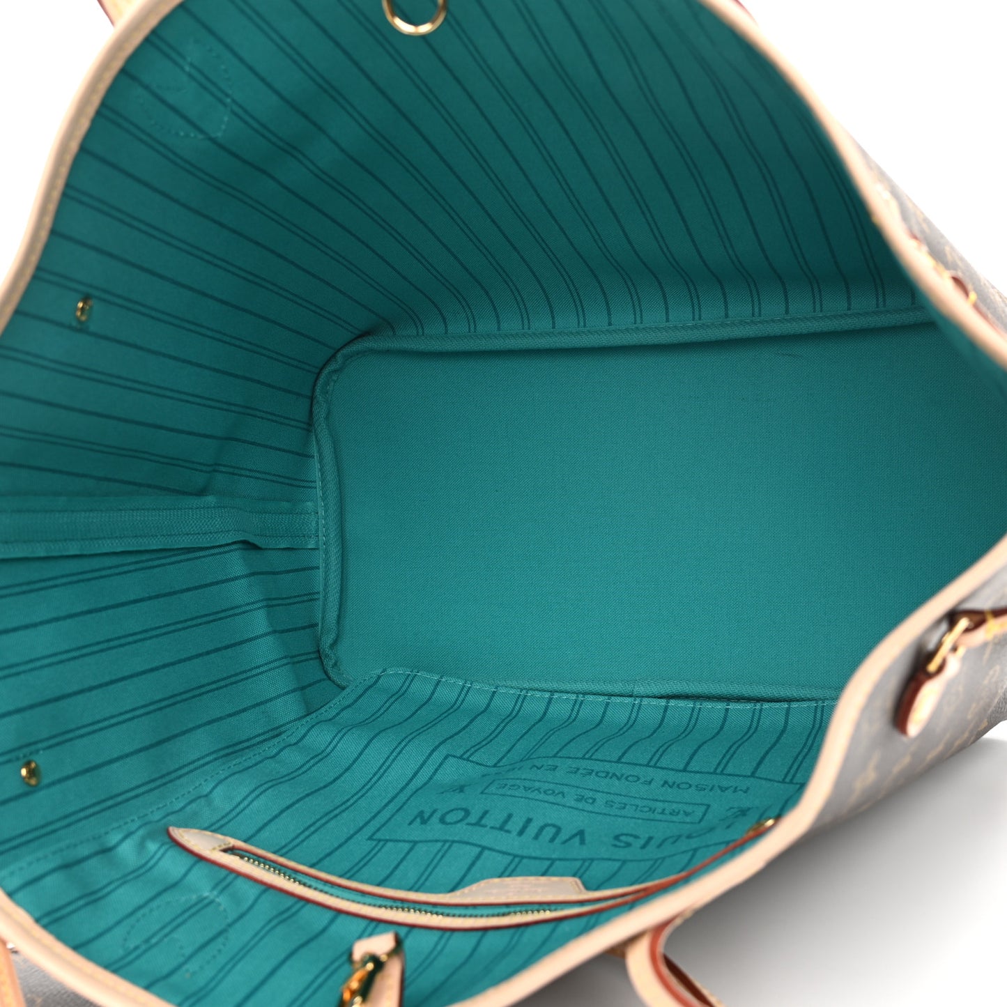 Monogram V Neverfull MM Turquoise