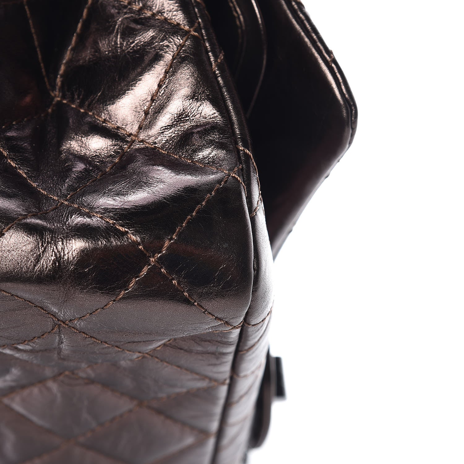 Chanel Metallic Aged Calfskin Quilted 2.55 Reissue 227 Flap Bronze 13 of 15