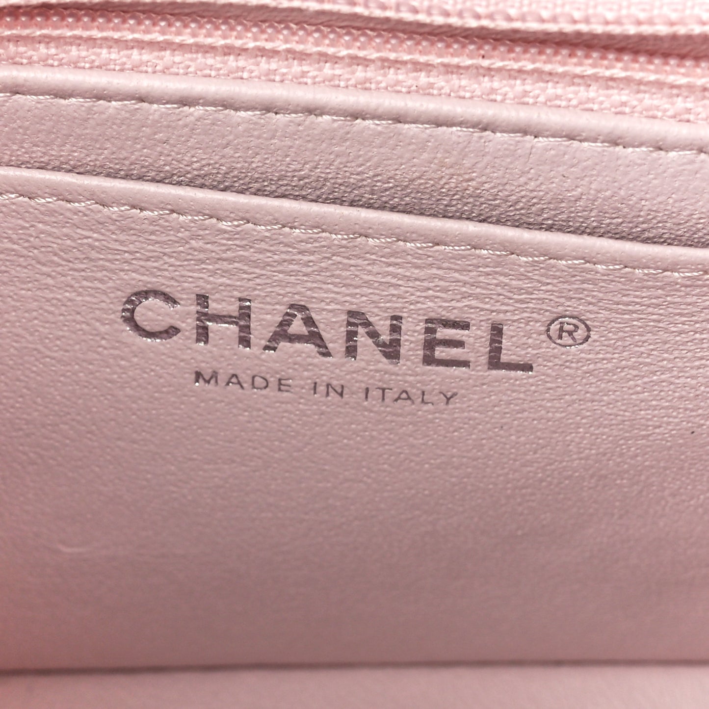 Lambskin Quilted Mini Rectangular Flap Light Purple