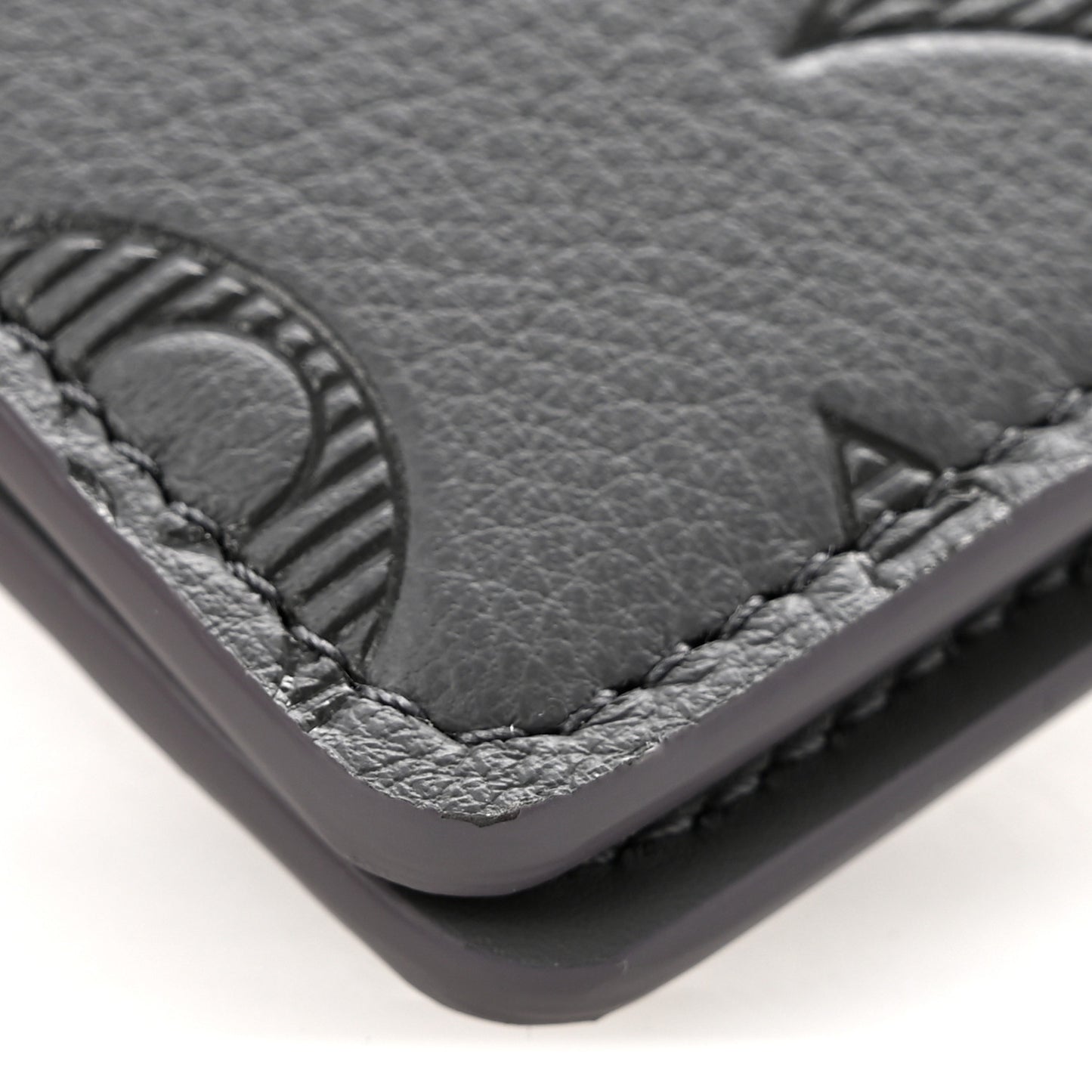Calfskin Monogram Shadow Pocket Organizer Antarctic Grey