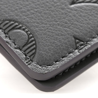 Louis Vuitton Calfskin Monogram Shadow Pocket Organizer Antarctic Grey 8 of 9