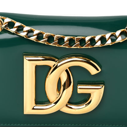 Dolce & Gabbana Patent DG Girls Phone Shoulder Bag Emerald 8 of 10