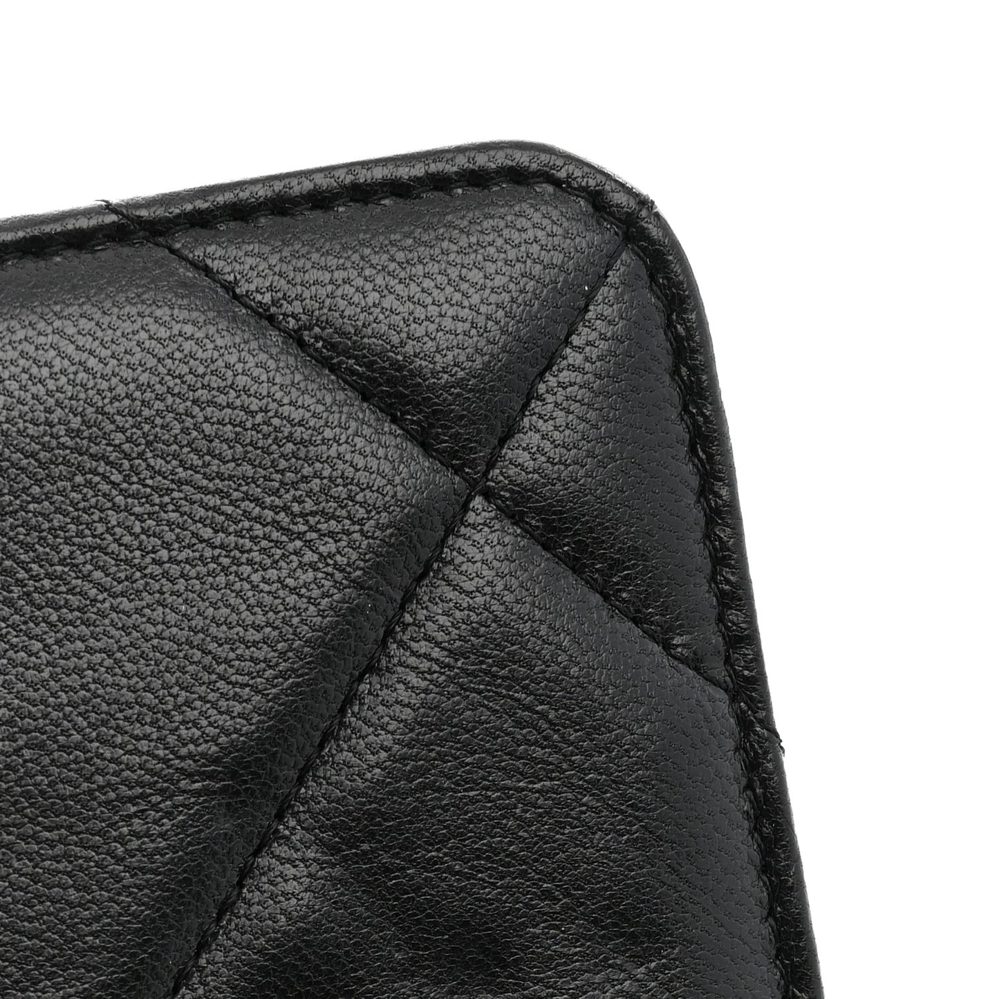 Lambskin Quilted Chanel 19 Wallet On Chain WOC Black