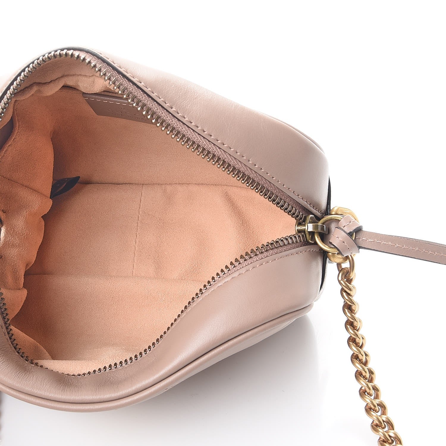 Gucci Calfskin Matelasse Mini GG Marmont Chain Shoulder Bag Porcelain Rose 5 of 8