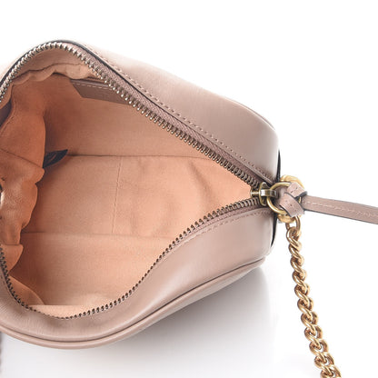 Gucci Calfskin Matelasse Mini GG Marmont Chain Shoulder Bag Porcelain Rose 5 of 8