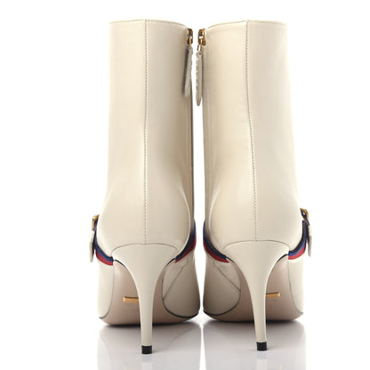 Gucci Nappa Sylvie Ankle Boots 38 Mystic White 7 of 11