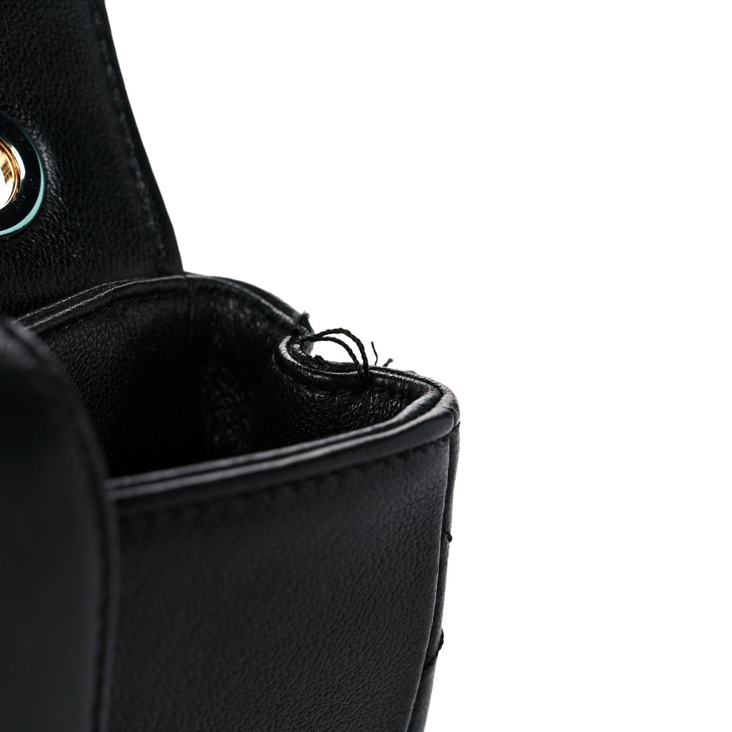 Sheepskin Quilted Medium Vintage Mademoiselle Flap Black