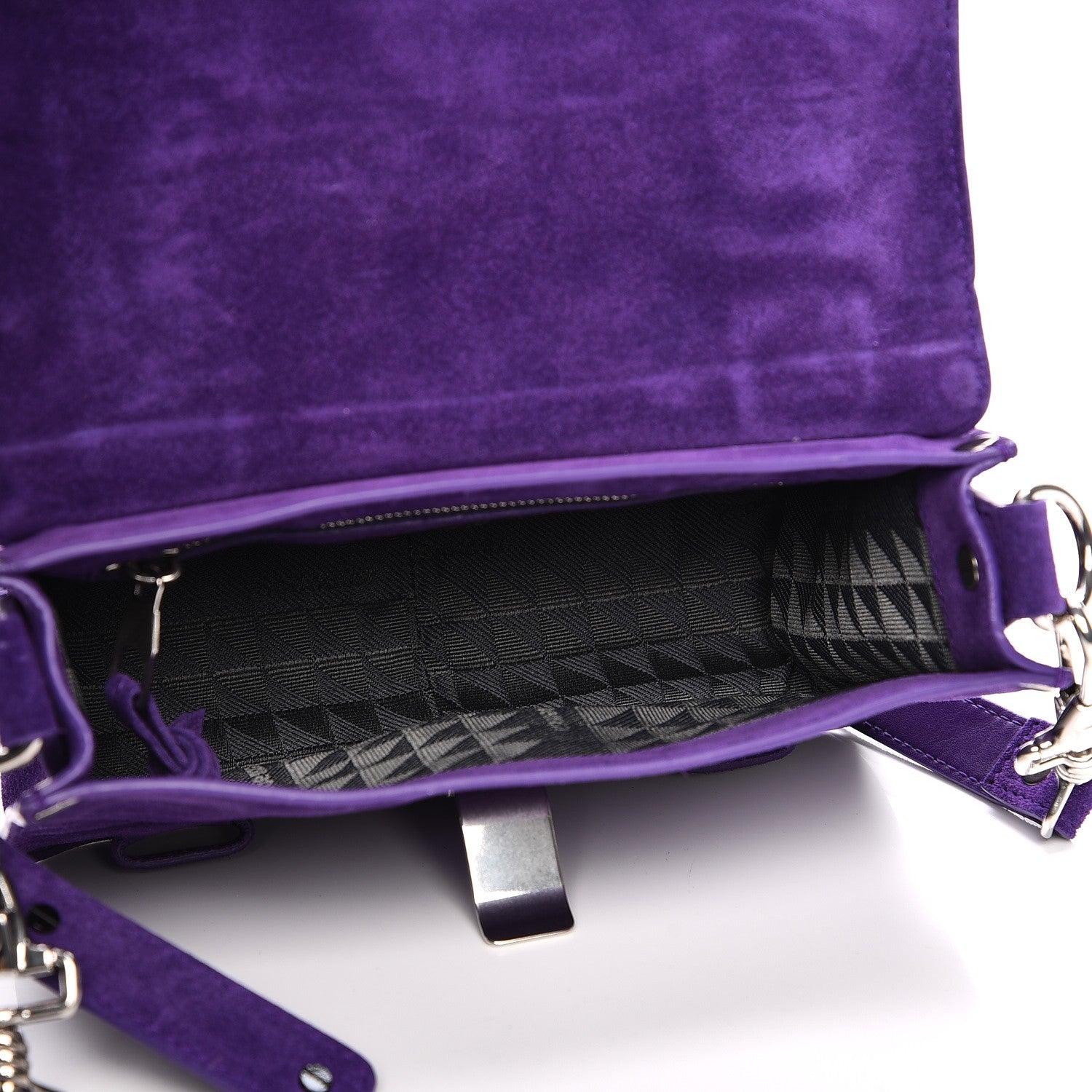 Proenza Schouler Suede PS1 Mini Pouch Messenger Bag Amethyst 5 of 9