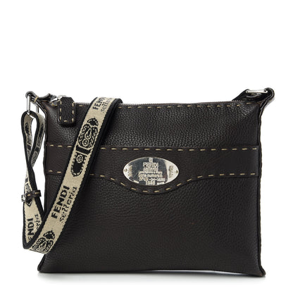 Fendi Cuoio Romano Selleria Messenger Testa di Moro 1 of 10