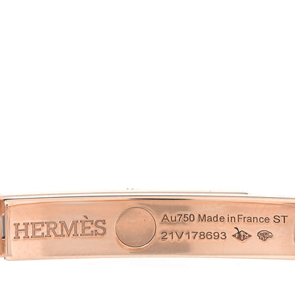 Hermes 18K Rose Gold Diamond Full Pave PM Kelly Chaine Bracelet ST 4 of 5