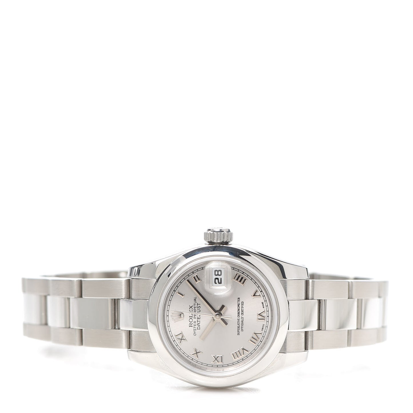 Stainless Steel 26mm Oyster Perpetual Datejust Watch Silver Roman 179160