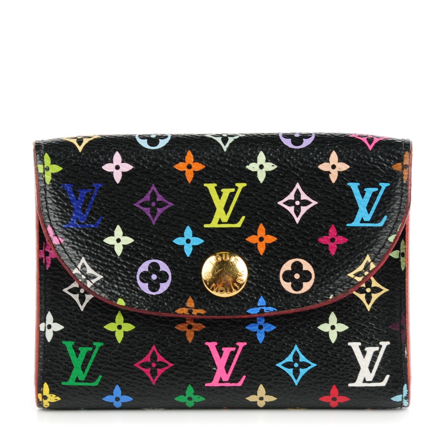 Louis Vuitton Monogram Multicolor Business Card Holder Black Grenade 1 of 7