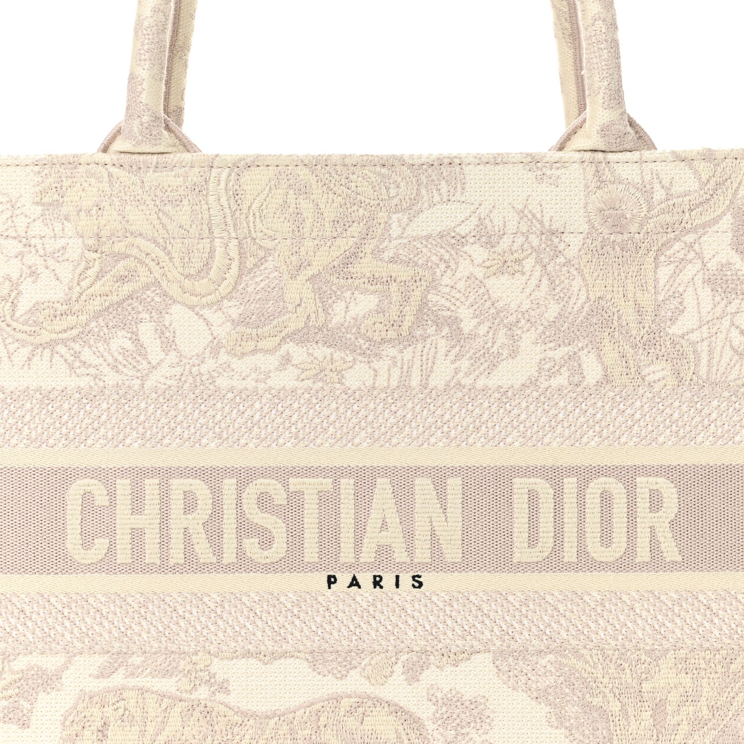 Christian Dior Canvas Toile De Jouy Embroidered Medium Book Tote Pink 8 of 10