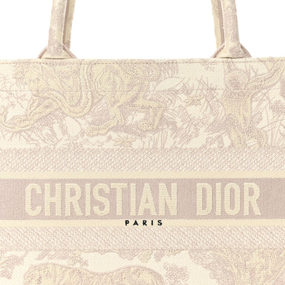 Christian Dior Canvas Toile De Jouy Embroidered Medium Book Tote Pink 8 of 10