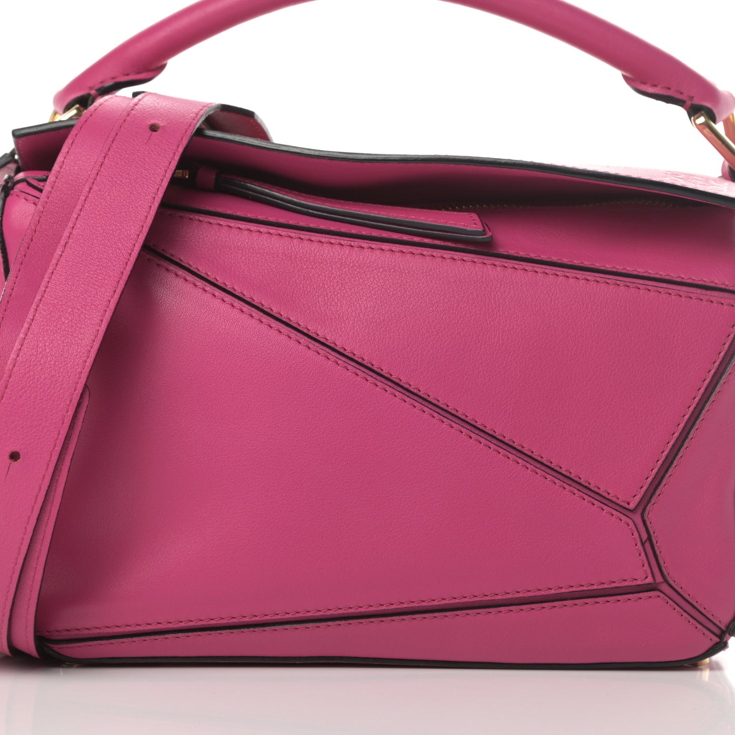 Calfskin Small Puzzle Bag Fuchsia