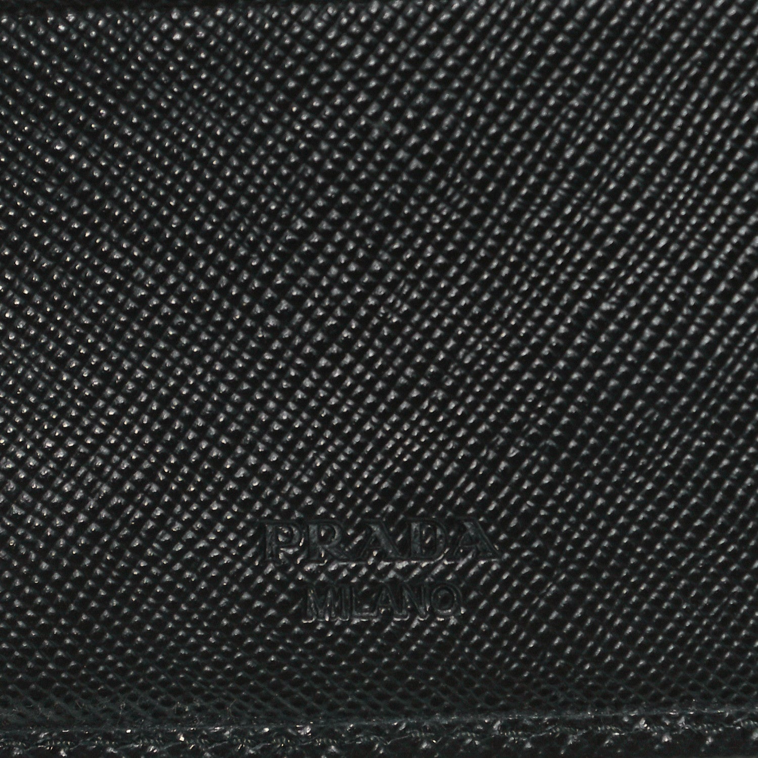Prada Saffiano Money Clip Bi-Fold Wallet Black 3 of 6