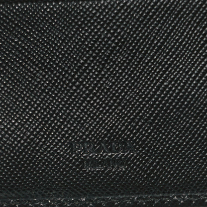 Prada Saffiano Money Clip Bi-Fold Wallet Black 3 of 6