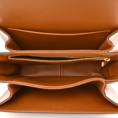 Celine Triomphe Canvas Calfskin Medium Triomphe Bag Tan 5 of 12