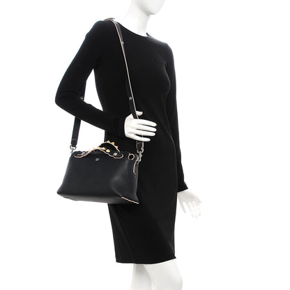 Fendi Vitello Dolce Scalloped Studded Medium By The Way Boston Bag Blu Notte 2 of 9
