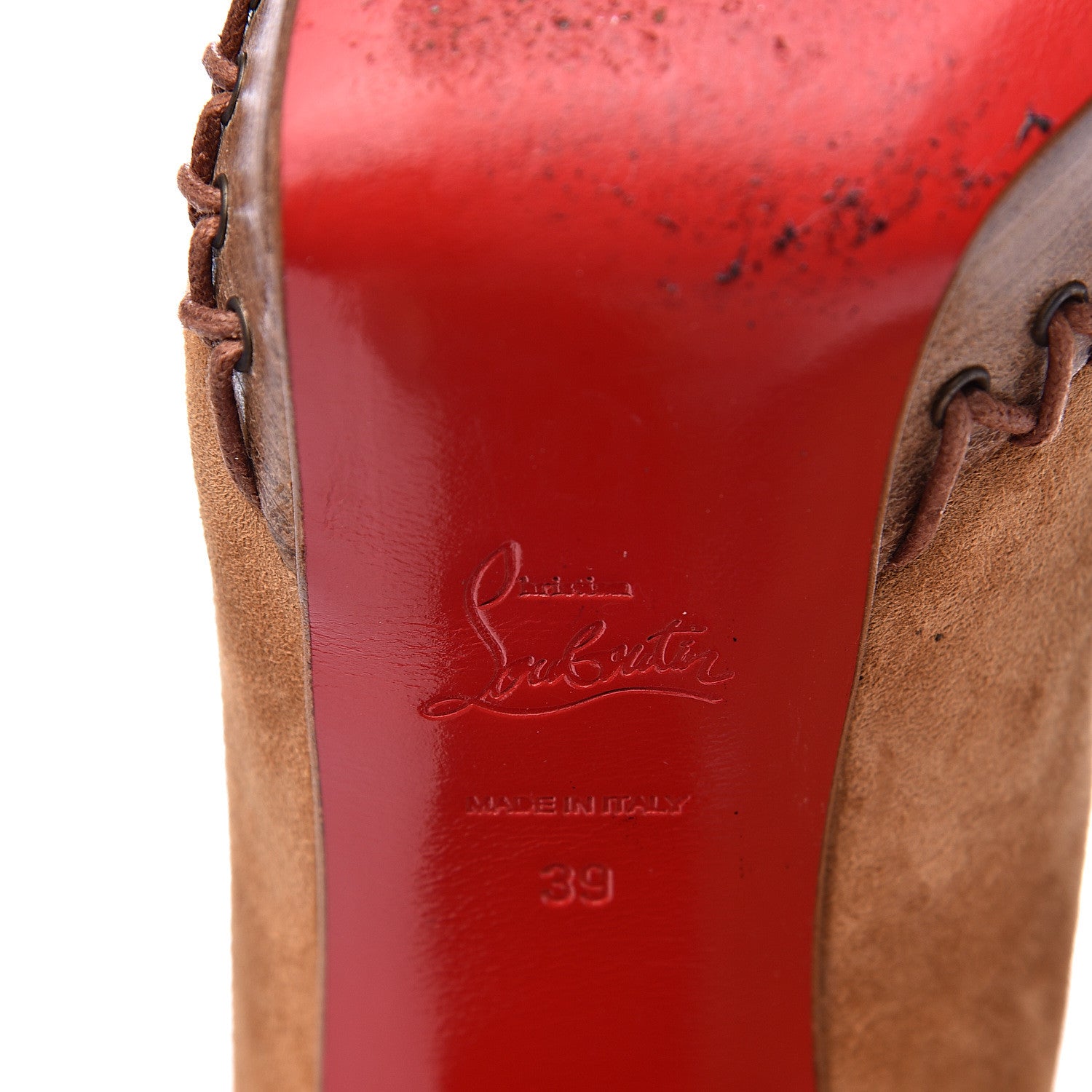 Christian Louboutin Suede Step N Roll 140 Platform Boots 39 Cuir Jaune 7 of 12