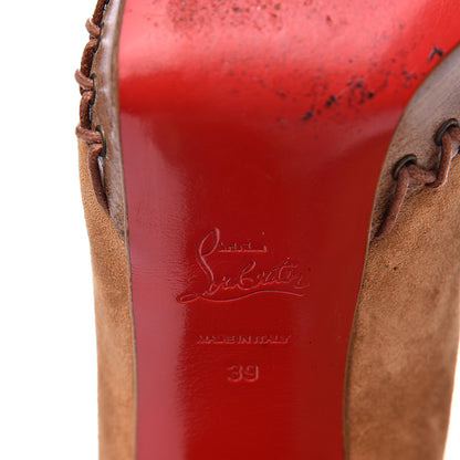 Christian Louboutin Suede Step N Roll 140 Platform Boots 39 Cuir Jaune 7 of 12