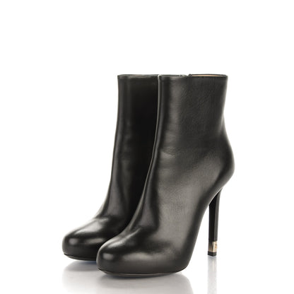 Chanel Lambskin Short Boots 36 Black 3 of 8