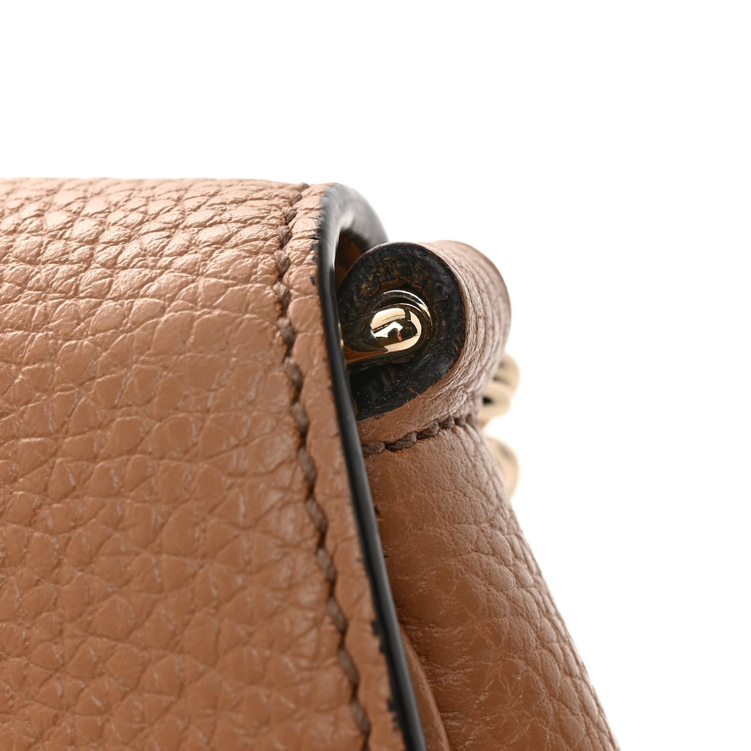 Gucci Pebbled Calfskin Medium Soho Flap Crossbody Camelia 12 of 12