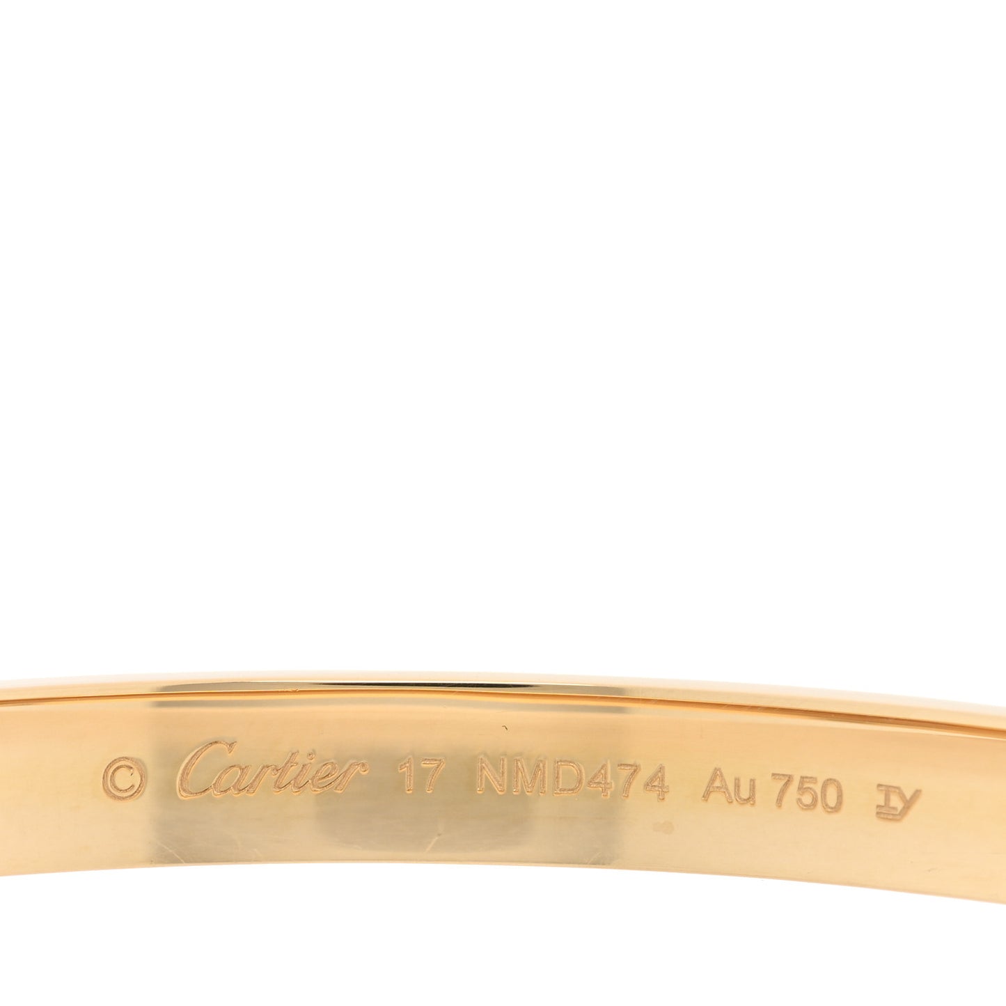 18K Yellow Gold LOVE Bracelet 17