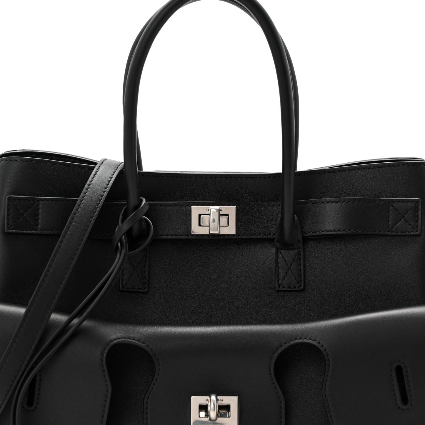 Smooth Calfskin Small Bel Air Carry All Bag Black